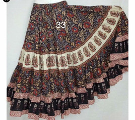 Hand Block Printed Skirt  #33