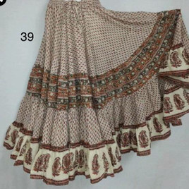 Hand Block Printed Skirt  #39