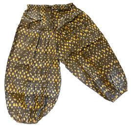 These are beautiful really full and comfortable ATS Block Print Pantaloons dyed with vegetable dyes.  They are great for dancing or just lounging in.
