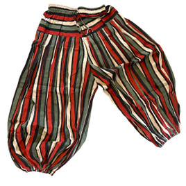 These are beautiful really full and comfortable ATS Block Print Pantaloons dyed with vegetable dyes.  They are great for dancing or just lounging in.
