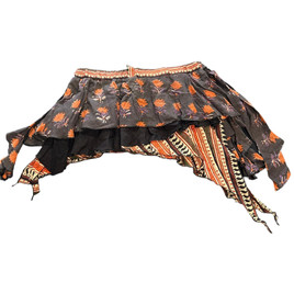 This is a beautiful 3 layer hipster. It has a long tie on each end the waist has elastic to give it a great fit. Hand Block printed pure cotton fabric is used on the top layer and the bottom layer and pure cotton contrast color fabric is used for the middle layer. These are really fun and great to wear for practice or layering a costume or by itself with leggings or pants. You can tie them on the side or tie them in the front and let the tail hanging in the back. They are about 18' long and waist stretches to about 52". We can also make custom sizes and colors for an extra fee. 
Please note that the shipping mentioned is domestic shipping within USA
For international customers you can check the box international at checkout and the shipping will be calculated. Or please feel free to message me.  This is a beautiful 3 layer hipster. It has a long tie on each end the waist has elastic to give it a great fit. Hand Block printed pure cotton fabric is used on the top layer and the bottom layer and pure cotton contrast color fabric is used for the middle layer. These are really fun and great to wear for practice or layering a costume or by itself with leggings or pants. You can tie them on the side or tie them in the front and let the tail hanging in the back. They are about 18' long and waist stretches to about 52". We can also make custom sizes and colors for an extra fee. 
Please note that the shipping mentioned is domestic shipping within USA
For international customers you can check the box international at checkout and the shipping will be calculated. Or please feel free to message me.