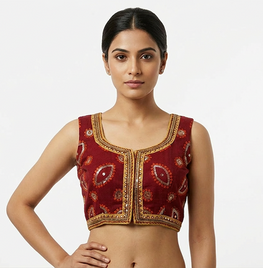 Red Sequened Choli # 1 Size 34 to 36 bust
