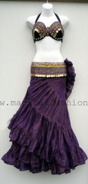 Gorgeous Purple Bra Belt Set with Lurex skirt Ensemble Gorgeous Purple Bra Belt Set with Lurex skirt Ensemble