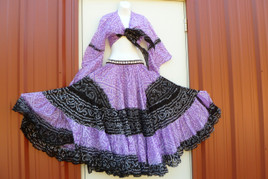 25 Yard Jaipur Skirt and Top Purple Black