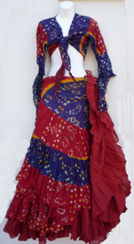 25 Yard Jaipur Skirt and Top Red yellow blue 25 Yard Jaipur Skirt and Top Red yellow blue