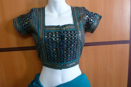 Blockprinted and hand sequened cotton Choli s, m, l, xl