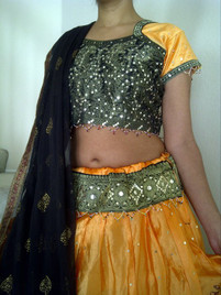 Beautiful 3 pc Lehnga Yellow and Green colors.