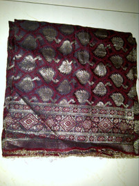 Beautiful Brocade Red & Silver Material For Your Choli