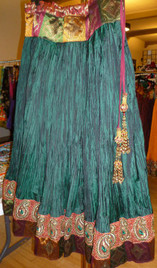 Gorgeous Green Crush Silk Skirt Gorgeous Green Crush Silk Skirt