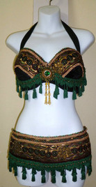 Glamorous Copper and Green with Golden & Green Trims #17 Glamorous Copper and Green with Golden & Green Trims #17