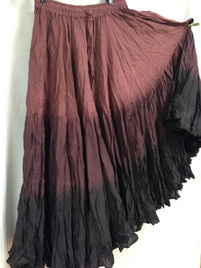 DIP DYE- 25-Yard Pure Cotton Skirts - Brown Black