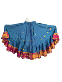 This is a gorgeous 25 Yard Double Bordered Aishwarya Skirt with peacocks embroidered on the hem.

Length 36"

Waist stretches from 28" to 50" 

I can also make you a matching choli or halter in your size.

Layaway is also an option. Please go ahead and put this in your cart and then use the layaway button to check out with details on the items you want to put on layaway. 

I expect a payment every week or 2 weeks. And you have 3 months to pay it off. Please keep these terms in mind while selecting a layaway option.  I expect a 25% or more down or atleast $50 whichever is greater.

Please note that the listing is only for the skirt. Halter or belt not included but available.

Also note that I try to give you the most accurate product. My items are unique and there are times when there are slight variations in borders or slight shade etc. But none the less the item is unique , quality and beautiful. And you will love it!

If is only for the skirt you want custom please email me and I will get you a custom length or waist made for $ 15 extra. 

International S&H extra
