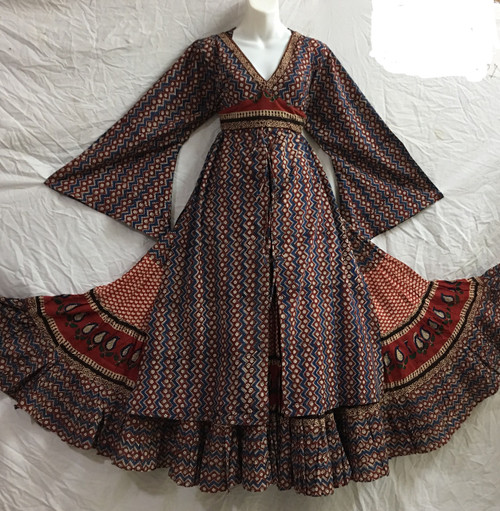 3 Piece Ghawazee Ensemble 3 Blue red