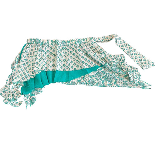 This is a beautiful 3 layer hipster. It has a long tie on each end the waist has elastic to give it a great fit. Hand Block printed pure cotton fabric is used on the top layer and the bottom layer and pure cotton contrast color fabric is used for the middle layer. These are really fun and great to wear for practice or layering a costume or by itself with leggings or pants. You can tie them on the side or tie them in the front and let the tail hanging in the back. They are about 18' long and waist stretches to about 52". We can also make custom sizes and colors for an extra fee. 
Please note that the shipping mentioned is domestic shipping within USA
For international customers you can check the box international at checkout and the shipping will be calculated. Or please feel free to message me.  This is a beautiful 3 layer hipster. It has a long tie on each end the waist has elastic to give it a great fit. Hand Block printed pure cotton fabric is used on the top layer and the bottom layer and pure cotton contrast color fabric is used for the middle layer. These are really fun and great to wear for practice or layering a costume or by itself with leggings or pants. You can tie them on the side or tie them in the front and let the tail hanging in the back. They are about 18' long and waist stretches to about 52". We can also make custom sizes and colors for an extra fee. 
Please note that the shipping mentioned is domestic shipping within USA
For international customers you can check the box international at checkout and the shipping will be calculated. Or please feel free to message me.