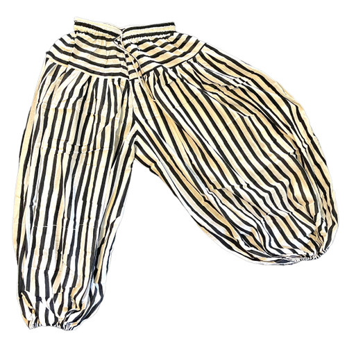 These are beautiful really full and comfortable ATS Block Print Pantaloons dyed with vegetable dyes.  They are great for dancing or just lounging in.
 
Individual Pantaloons are listed number wise for a close up look. 
Elastic and drawstring waist band.
Waist Stretches to about 50"
Drop waist
Total length about 40"
Inseam about 27"
We also do custom work for a small extra fee. 
Please message me
 
International shipping extra. Please choose Yes at checkout if you are outsde of USA
  These are beautiful really full and comfortable ATS Block Print Pantaloons dyed with vegetable dyes.  They are great for dancing or just lounging in.
 
Individual Pantaloons are listed number wise for a close up look. 
Elastic and drawstring waist band.
Waist Stretches to about 50"
Drop waist
Total length about 40"
Inseam about 27"
We also do custom work for a small extra fee. 
Please message me
 
International shipping extra. Please choose Yes at checkout if you are outsde of USA