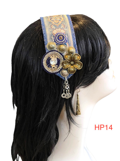 Beautiful Hand made Head piece on a lovely base. It has long ties to secure  it on the head. It is approximately 12" long not including ties.

We can make you a custom head piece in your choice of color and embellishments. Just message us. 

International shipping will be extra. Message us if you are an international customer.

