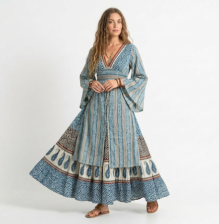 Long Half Wrap Skirt K2