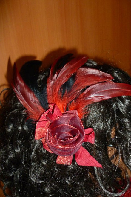 Beautiful Hair Fascinator Red Beautiful Hair Fascinator Red
