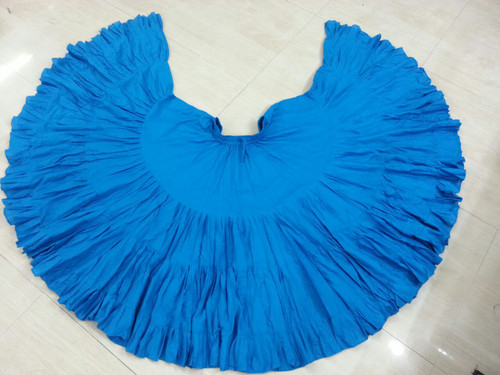 32 Yard Pure Cotton Skirt Turquoise