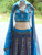 Beautiful Turquoise Grey 3 pc Lehnga
