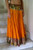 Breathtaking Orange Crushed Silk Skirt with Pleasing Brocade Trim