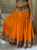 Breathtaking Orange Crushed Silk Skirt with Pleasing Brocade Trim