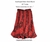 Scalloped Skirt Red Black  Scalloped Skirt Red Black