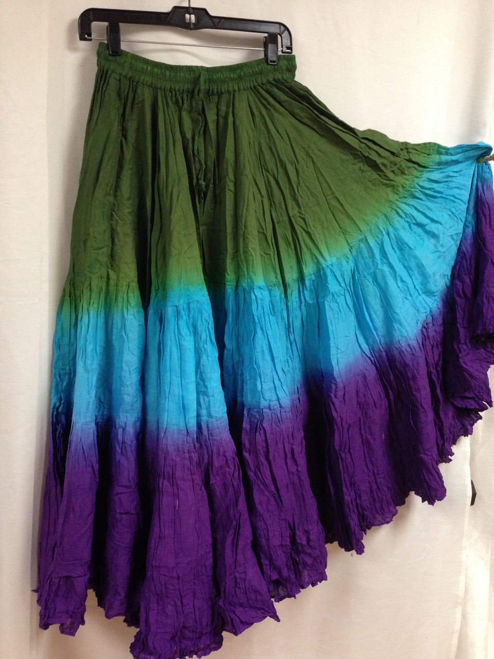DIP DYE 25 Yard Pure Cotton Skirt Peacock - Magical Fashions