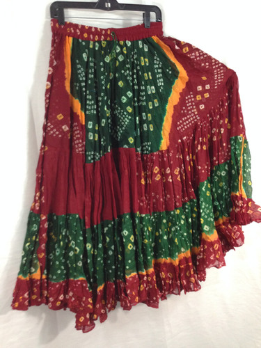 25 Yd JAIPUR SKIRT ATS Red Green and Yellow - Magical Fashions