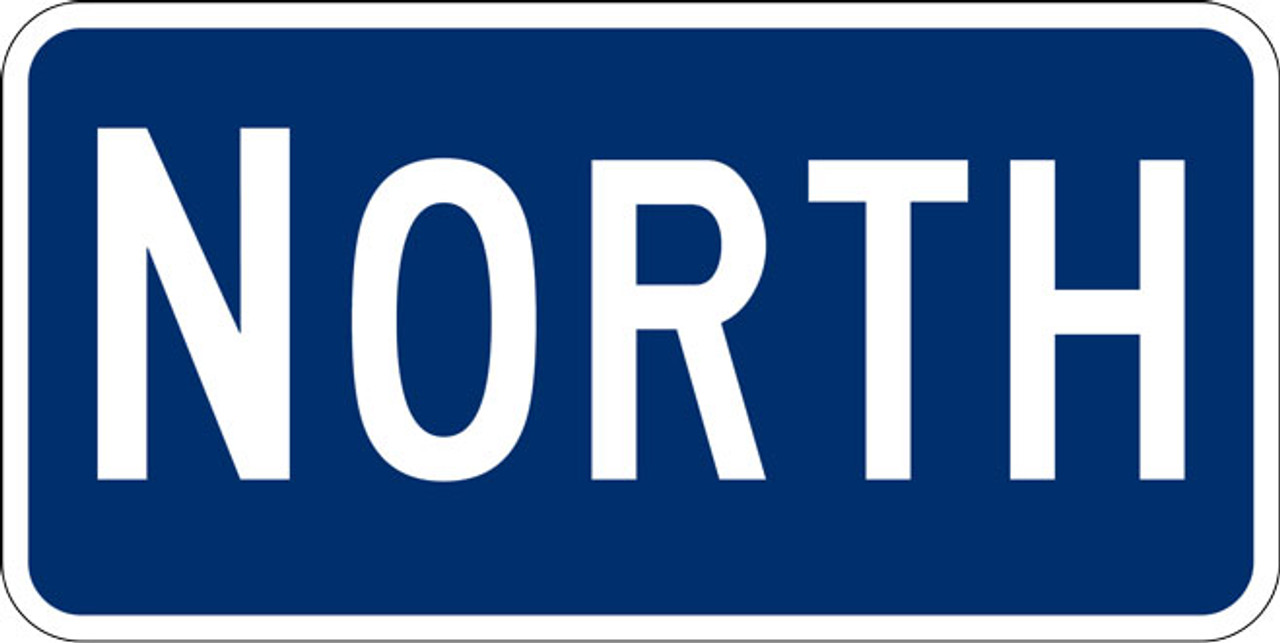 M3-1 NORTH Route Marker Sign Blue on White