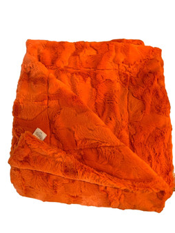 Orange Luxe Faux Fur Throw-Blanket