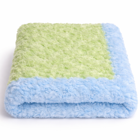 blue green baby blanket