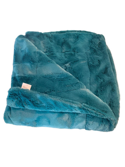 Peacock Luxe Faux Fur Throw