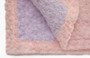 baby blanket lavender with light pink trim