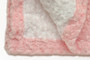 Baby Blanket - White with Light Pink Trim