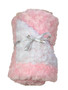Baby Blanket - White with Light Pink Trim