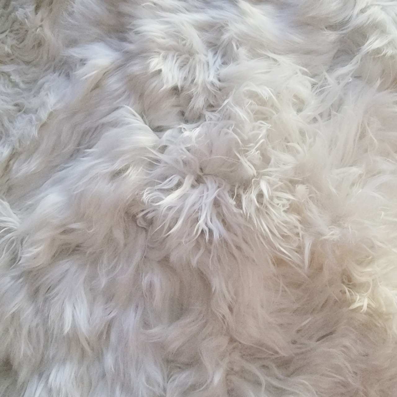 PREMIUM Luxury Baby Alpaca Suri Fur Rug, Beige Art & Deco