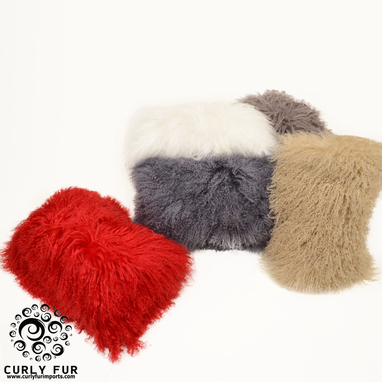 Beautiful and Luxurious 100 Tibetan / Mongolian Lamb fur pillows.