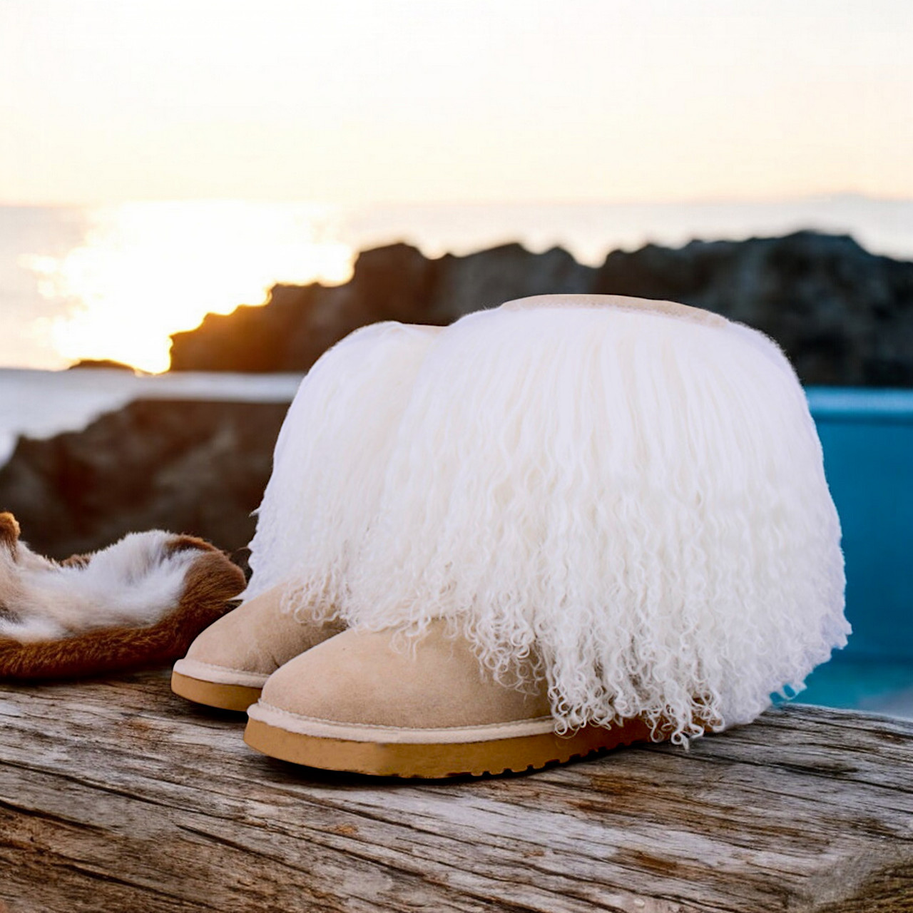 【UGG】SHEEPSKIN CUFF BOOT ベージュ 23センチ UGG】SHEEPSKIN CUFF BOOT ベージュ 23センチ