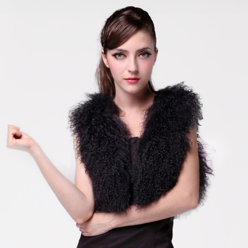 Amiur】boa vest(charcoal) Amiur】boa vest(charcoal)