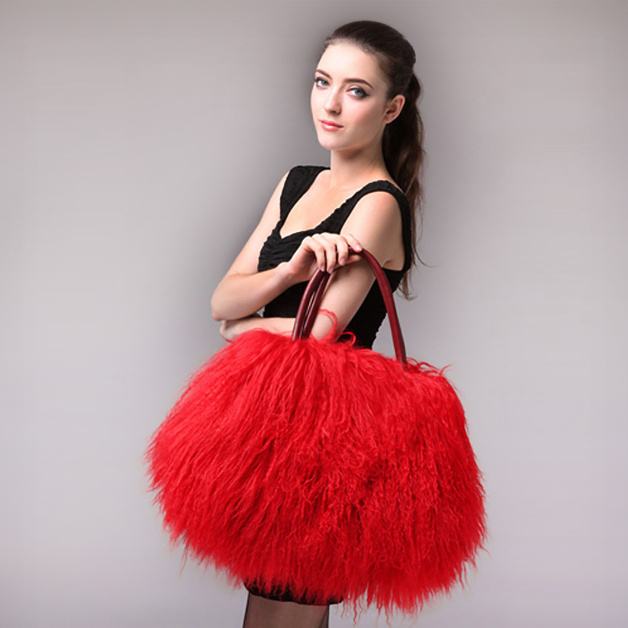 Furry Purse for Girls Heart Shaped Fluffy Faux Fur Handbag for Women Soft  Small Shoulder Bag Clutch Purse,red，G110260 - Walmart.com