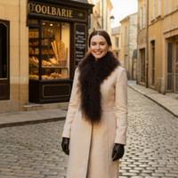 Tibetan Mongolian Lamb Fur Boa Scarf Dark Brown