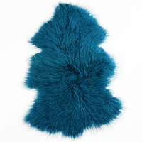 Tibetan Mongolian Lamb Fur Pelt Sheepskin Lyons Blue Tibetan Mongolian Lamb Fur Pelt Sheepskin Lyons Blue