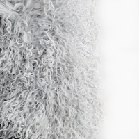 Mongolian Lamb Fur Pelt silver