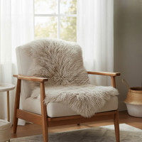 Mongolian Lamb Fur Pelt Sheepskin Frosted Tan