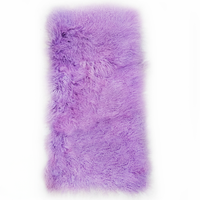Mongolian Lamb Fur Sheepskin Plate Violet Tulle