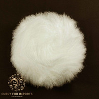 Mongolian Lamb Fur Pillow Natural White