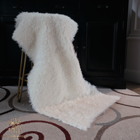 Kalgan Lamb Fur Plate Bleached White  Kalgan Lamb Fur Plate Bleached White