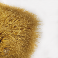 Tibetan Mongolian Lamb Fur Sheepskin Plate Aspen closeup