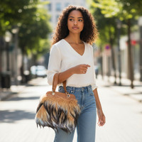 Real Goat Fur Purse – Natural Fur Shoulder Bag